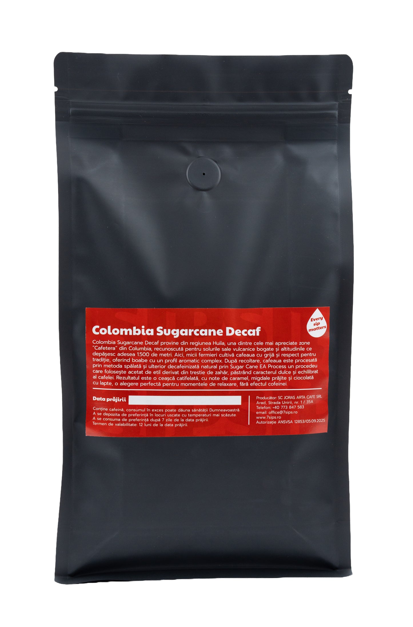 Columbia Sugercane Decaf- 1kg